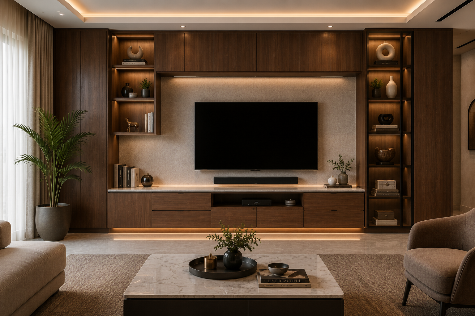 Modern TV unit and storage furniture by Dream Wood Craft