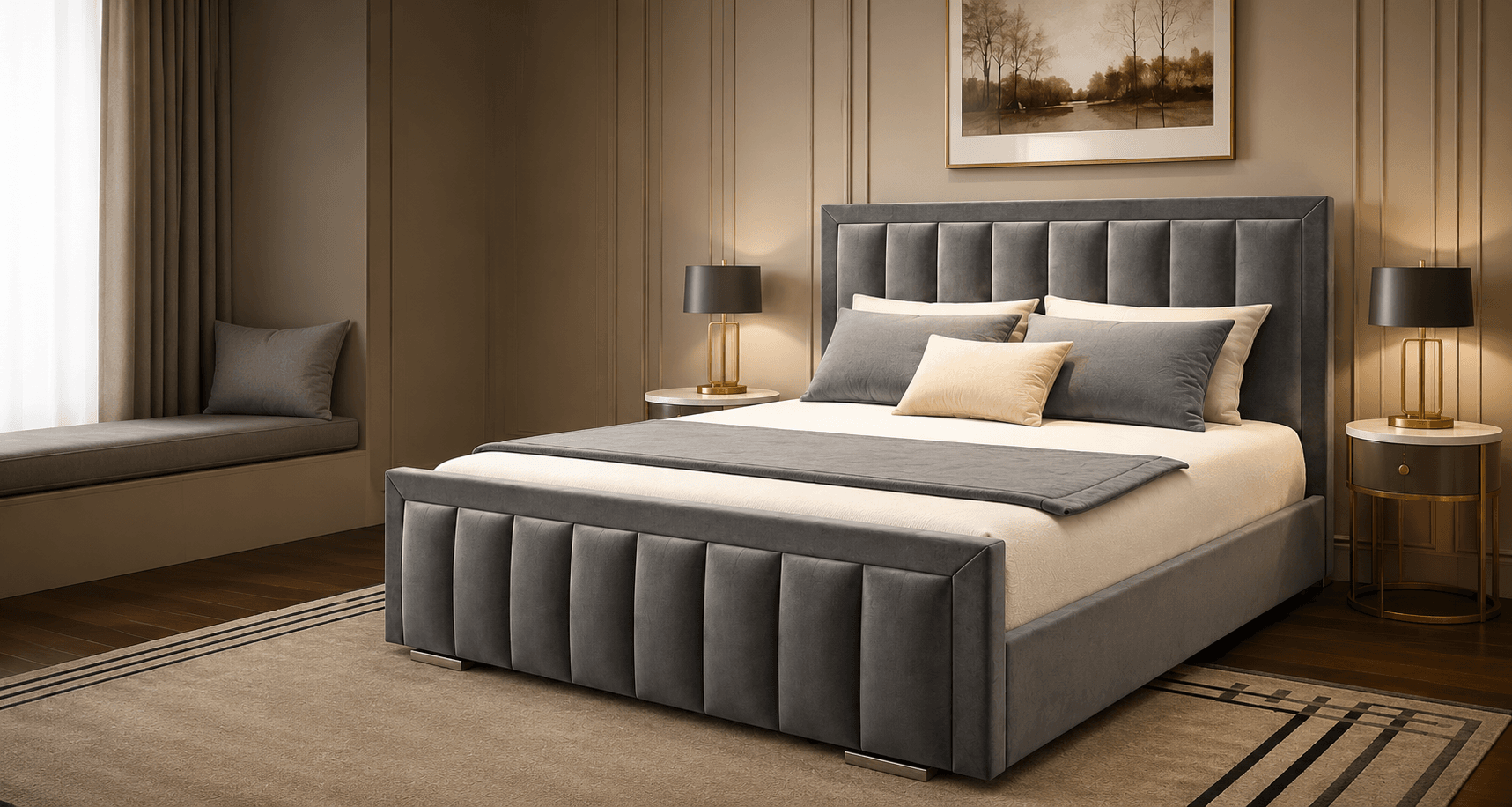 Luxury upholstered bed by Dream Wood Craft
